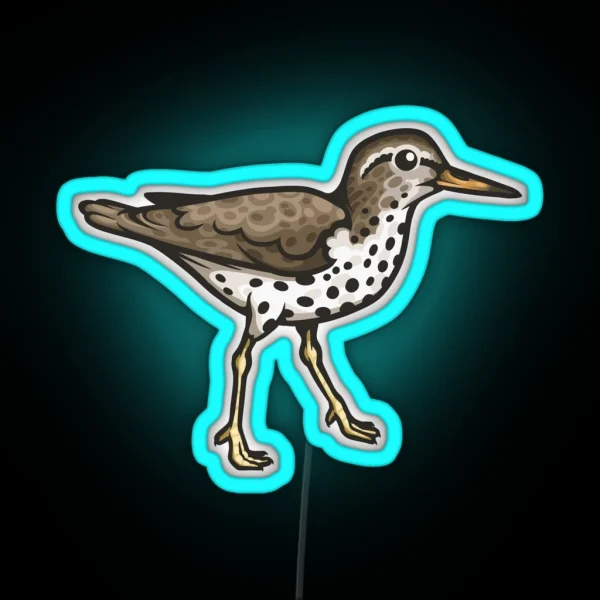 Spotted Sandpiper RGB Neon Sign