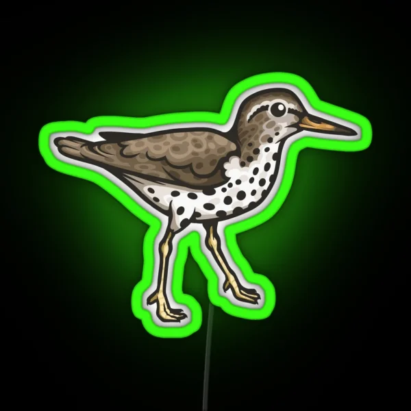 Spotted Sandpiper RGB Neon Sign