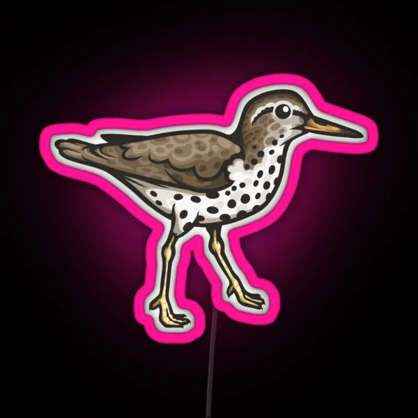 Spotted Sandpiper RGB Neon Sign