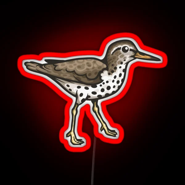 Spotted Sandpiper RGB Neon Sign