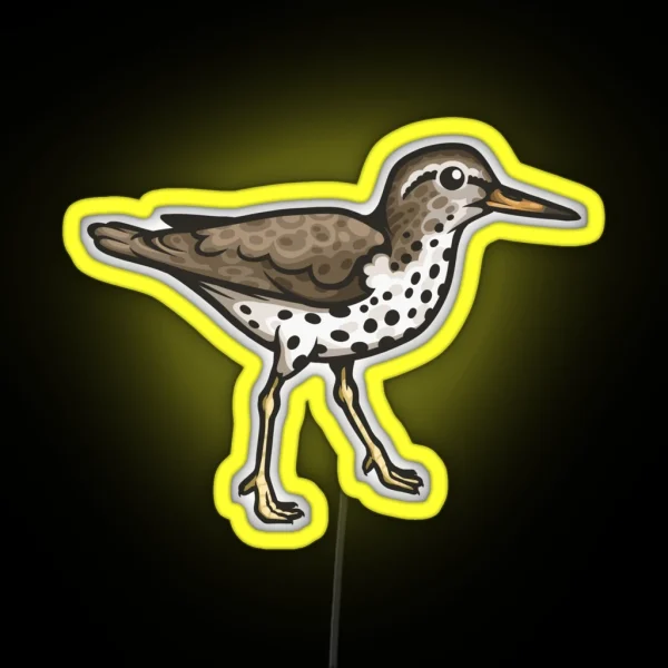 Spotted Sandpiper RGB Neon Sign