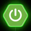 Spring Boot RGB neon sign on a green background