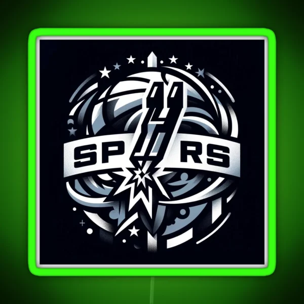 Spurs Basketball RGB Neon Sign