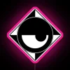 Neon sign with a colorful, stylized logo from the Spy x Family franchise.