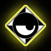Family Spy Agency Logo with Neon Lights in Bright Yellow Color