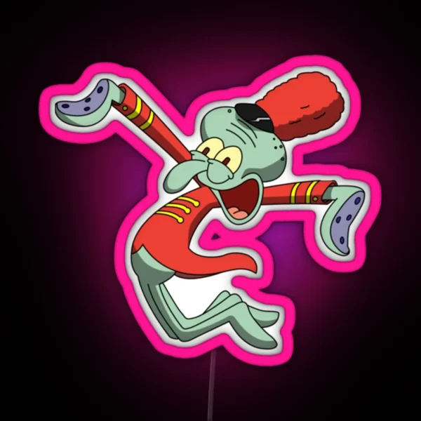 Squidward Band Geek RGB Neon Sign