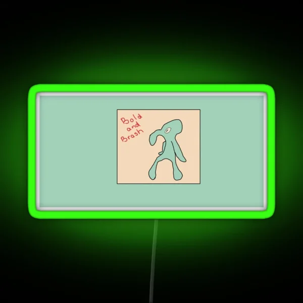 Squidward Bold And Brash RGB Neon Sign