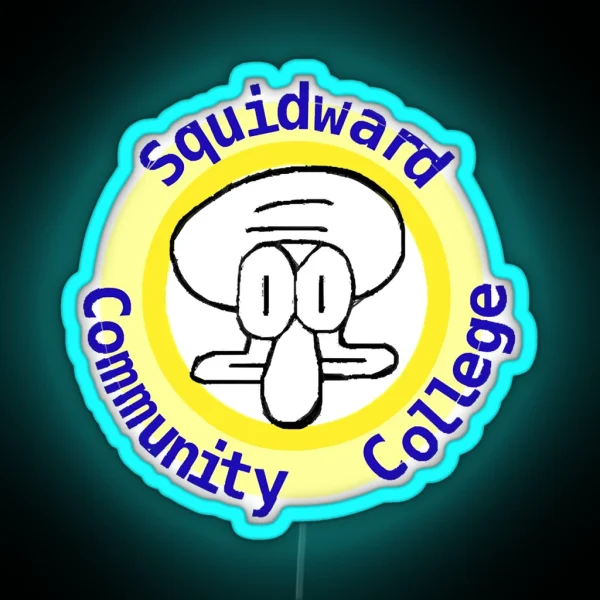 Squidward Community College RGB Neon Sign