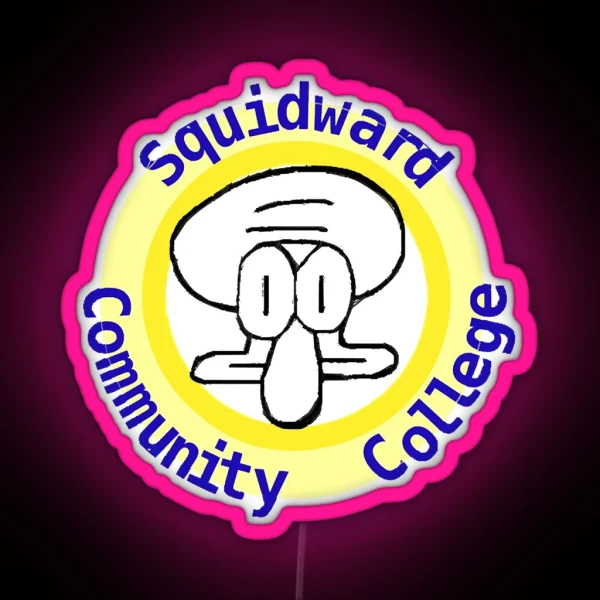 Squidward Community College RGB Neon Sign