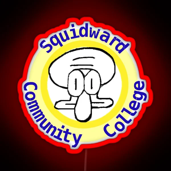 Squidward Community College RGB Neon Sign