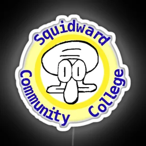 Squidward Community College RGB Neon Sign