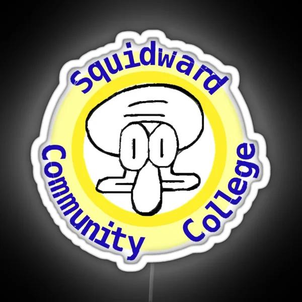 Squidward Community College RGB Neon Sign