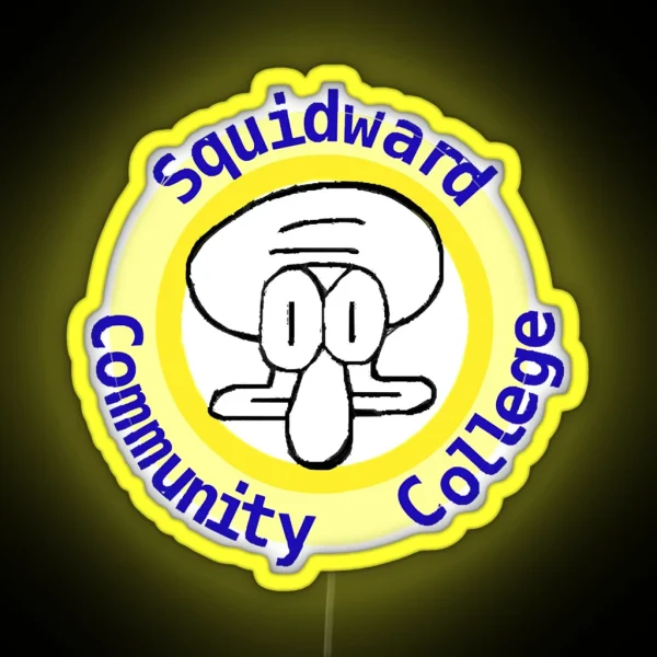 Squidward Community College RGB Neon Sign