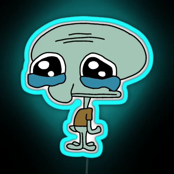 Squidward Crying RGB Neon Sign