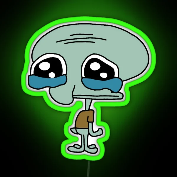 Squidward Crying RGB Neon Sign