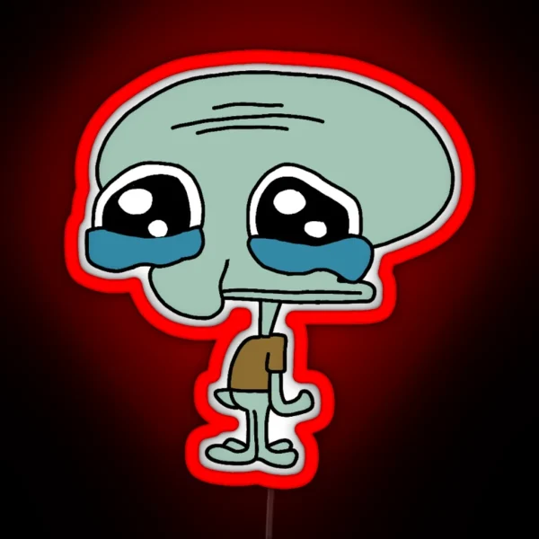 Squidward Crying RGB Neon Sign