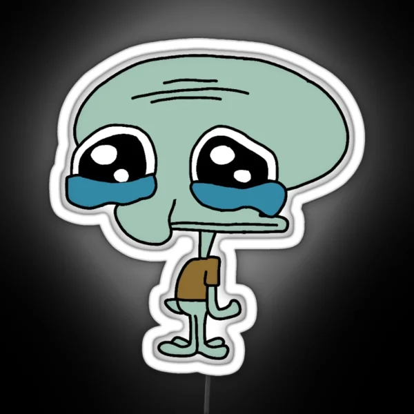 Squidward Crying RGB Neon Sign