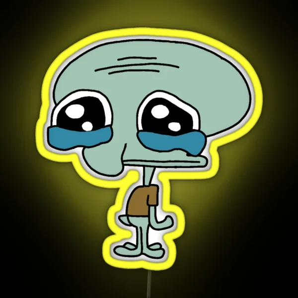 Squidward Crying RGB Neon Sign