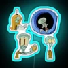 Squidward's LED neon sign featuring a blue hue, inspired by SpongeBob SquarePants character
