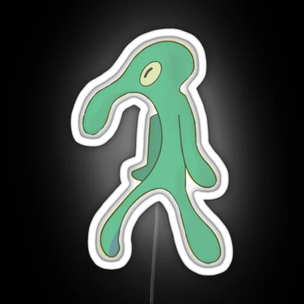 Squidward Self Portrait RGB Neon Sign