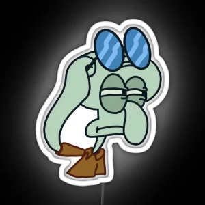 Squidward Suspicious RGB Neon Sign