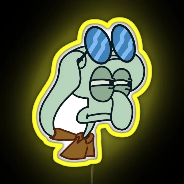 Squidward Suspicious RGB Neon Sign