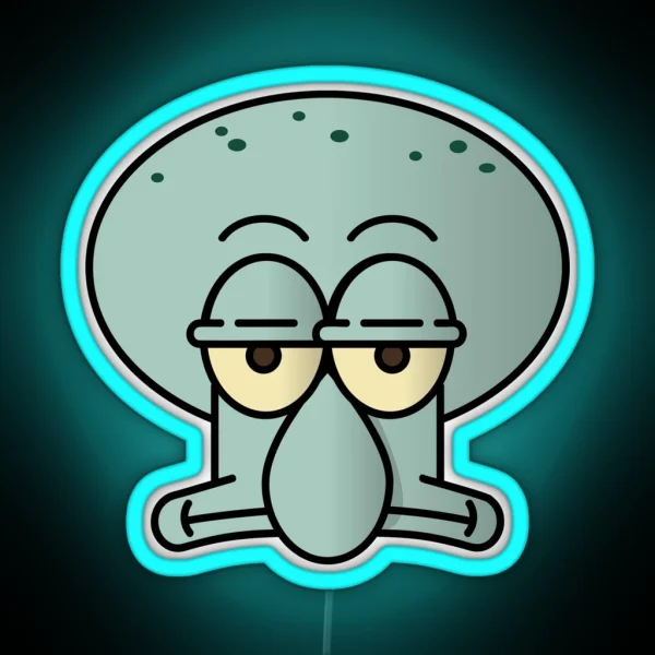 Squidward Tentacles Is Here RGB Neon Sign