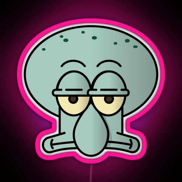 Squidward Tentacles Is Here RGB Neon Sign