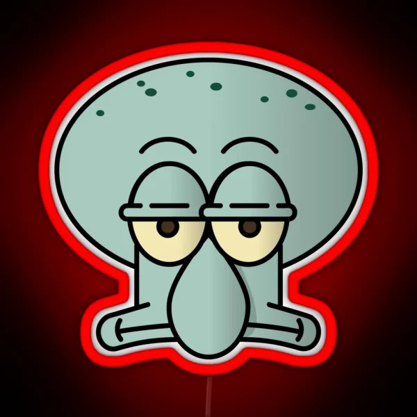 Squidward Tentacles Is Here RGB Neon Sign