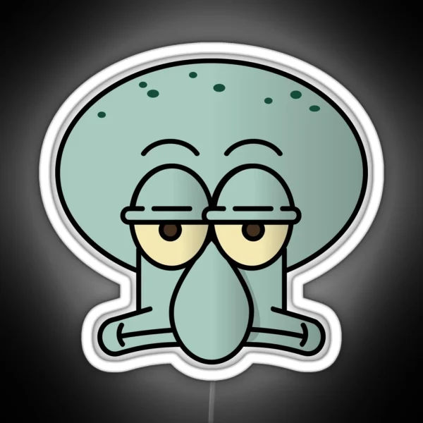 Squidward Tentacles Is Here RGB Neon Sign