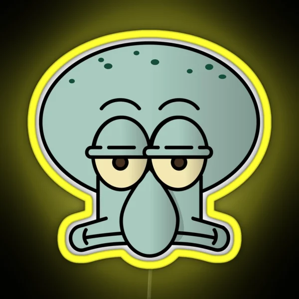 Squidward Tentacles Is Here RGB Neon Sign