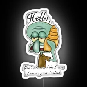 Squidward Unrecognized Talent RGB Neon Sign