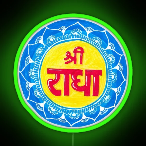 Sri Radha RGB Neon Sign