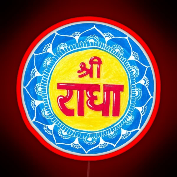 Sri Radha RGB Neon Sign