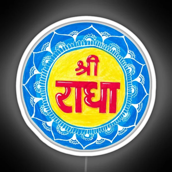 Sri Radha RGB Neon Sign