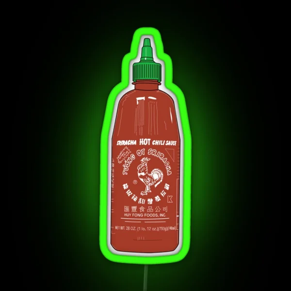 Sriracha Bottle RGB Neon Sign
