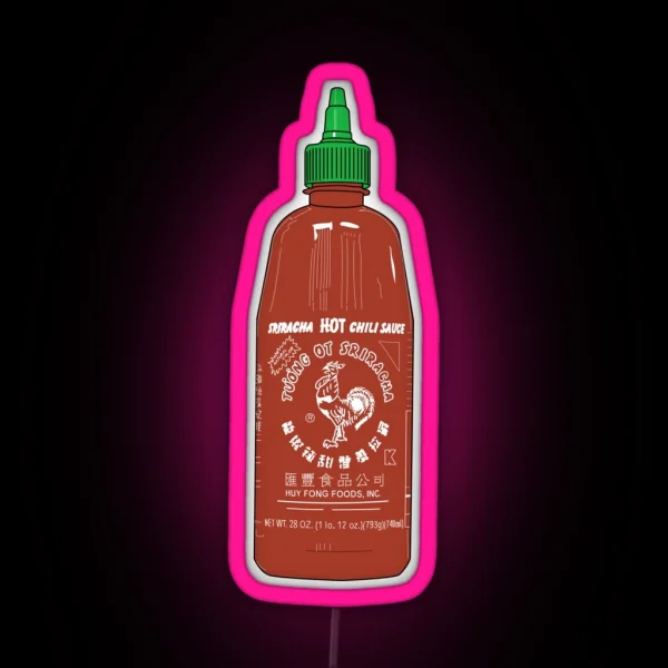 Sriracha Bottle RGB Neon Sign