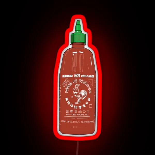 Sriracha Bottle RGB Neon Sign