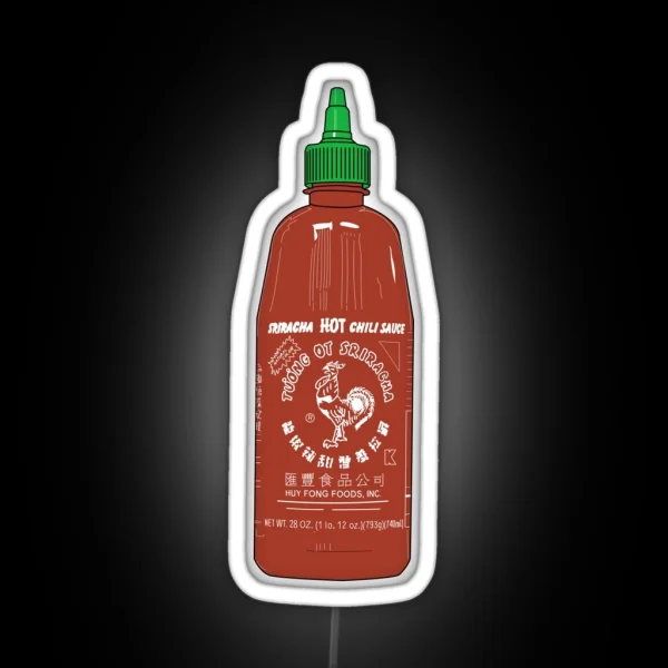 Sriracha Bottle RGB Neon Sign