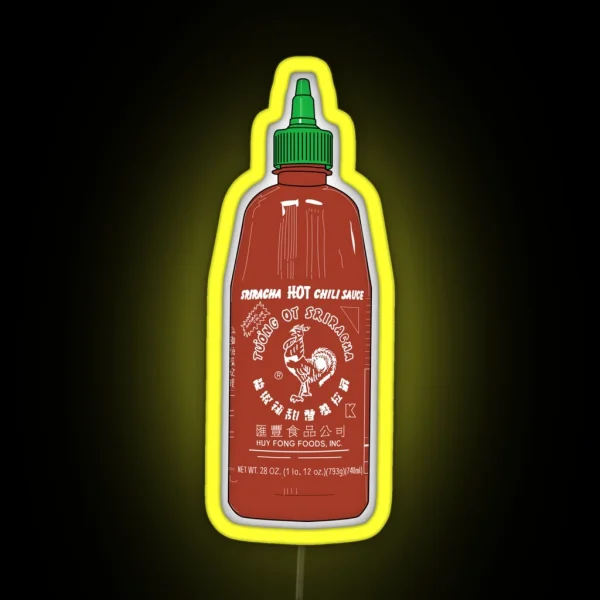 Sriracha Bottle RGB Neon Sign
