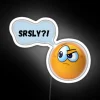 srsly rgb neon sign white background