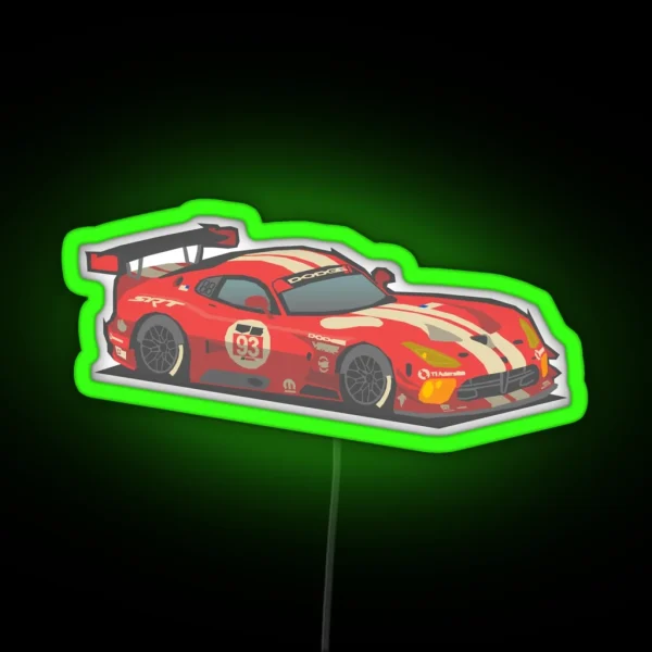 SRT Viper GT3 R RGB Neon Sign