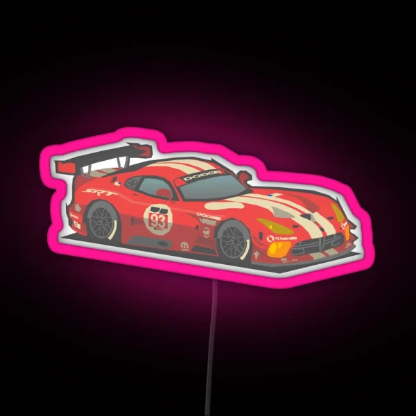 SRT Viper GT3 R RGB Neon Sign