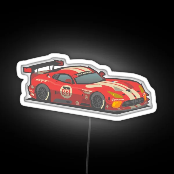 SRT Viper GT3 R RGB Neon Sign