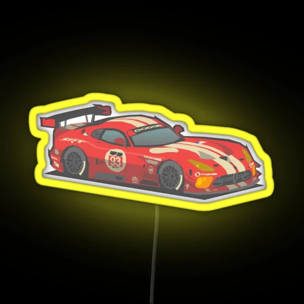 SRT Viper GT3 R RGB Neon Sign