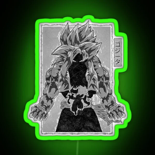 Ssj4 Gogeta The Primal Fusion Variant 1 Vol 1 RGB Neon Sign