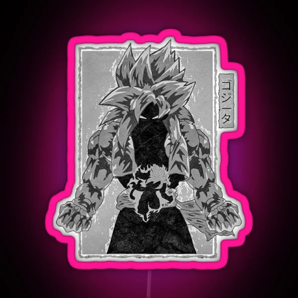 Ssj4 Gogeta The Primal Fusion Variant 1 Vol 1 RGB Neon Sign