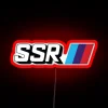 ssr wheels rgb neon sign | high-quality red display.