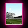 Neon sign at St James' Park stadium, Newcastle United's home ground