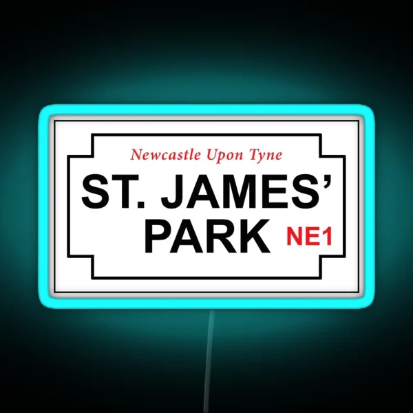 St James Park Street Sign RGB Neon Sign
